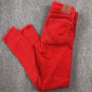 Ralph Lauren Sport Womens Corduroy Pants Red Slim Fit Size 6